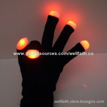 High Quality LED Finger Light Gloves for Halloween